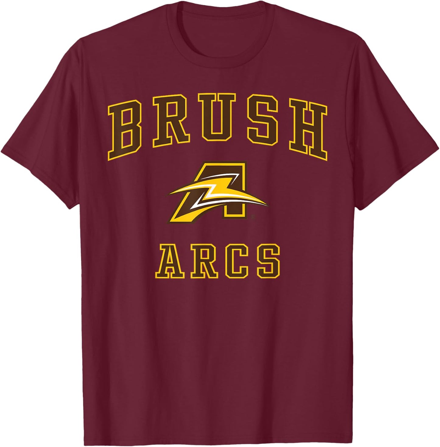 Charles F Brush High School Arcs T-Shirt - T-Shirt | Maroon