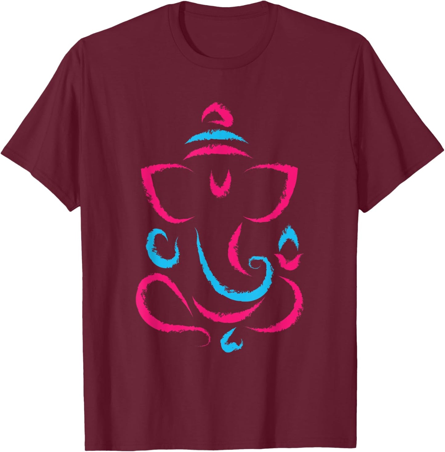 Yoga Hindu Indian Meditation Deepavali Diwali Rangoli Ganesh T-Shirt - T-Shirt | Maroon