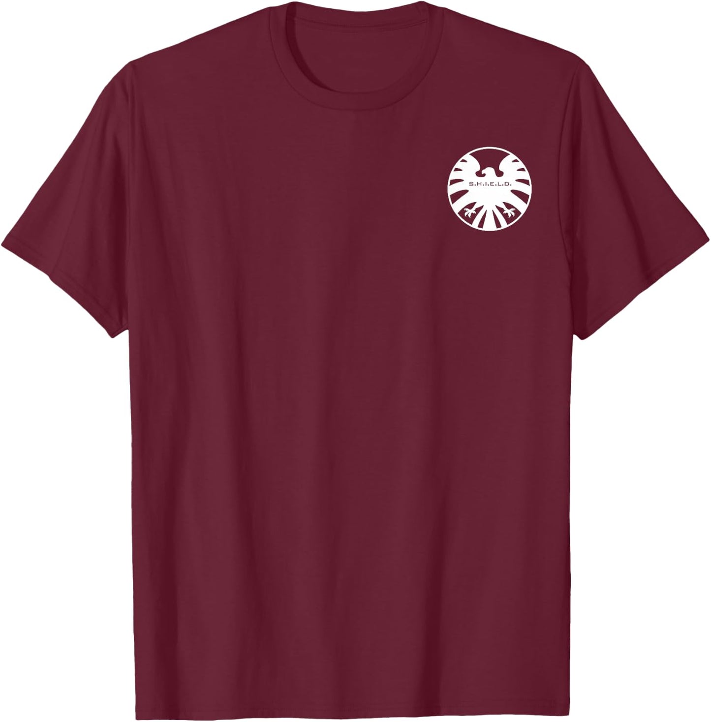 Marvel Agents of Shield White Eagle Symbol Graphic T-Shirt - T-Shirt | Maroon