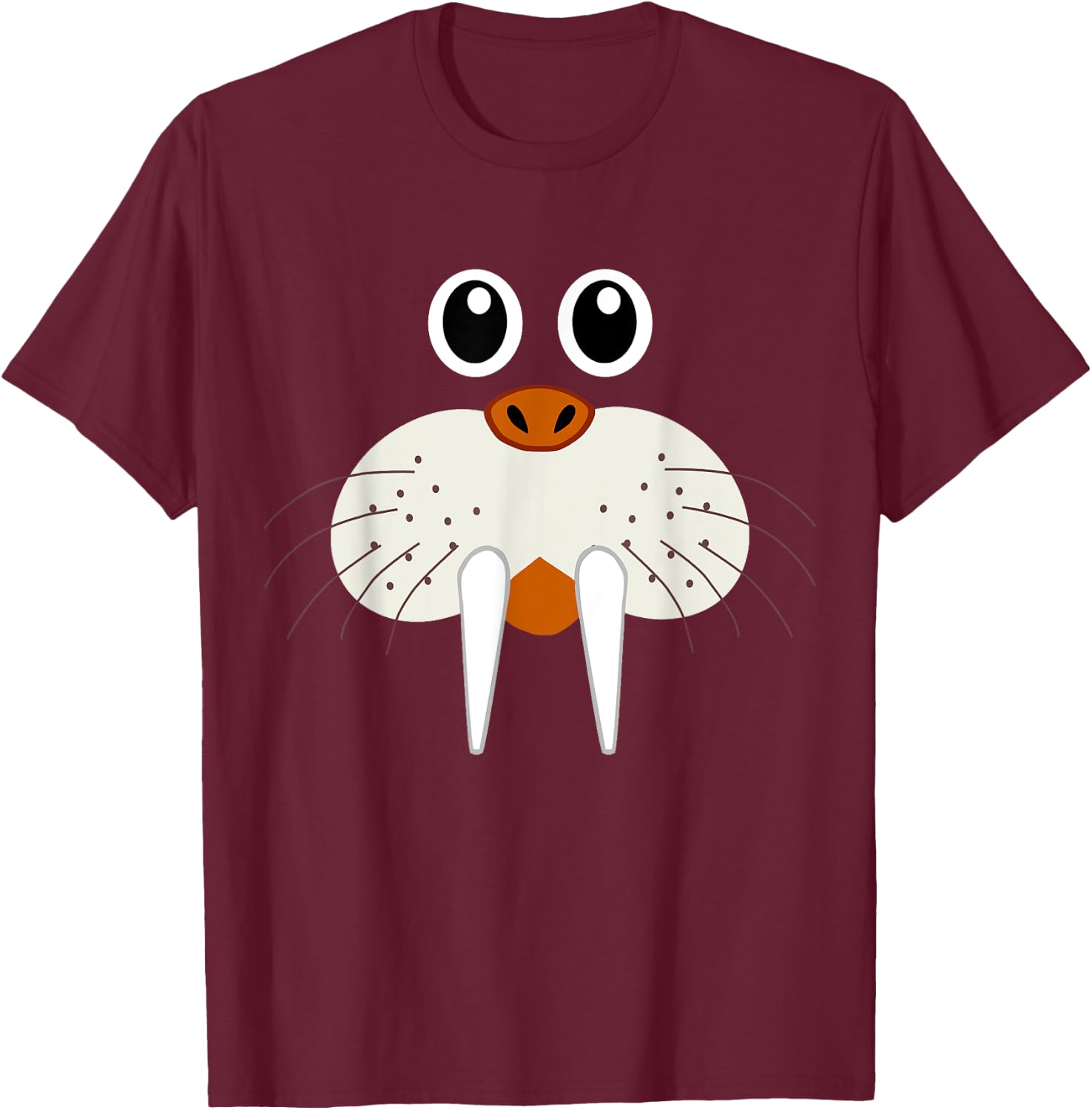 Cute Walrus Animal Costume - Funny Halloween T-Shirt - T-Shirt | Maroon