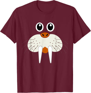 Cute Walrus Animal Costume - Funny Halloween T-Shirt - T-Shirt | Maroon