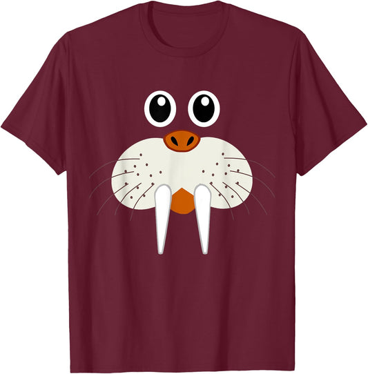 Cute Walrus Animal Costume - Funny Halloween T-Shirt - T-Shirt | Maroon