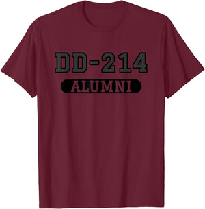 Patriotic DD-214 Alumni T-Shirt - T-Shirt | Maroon