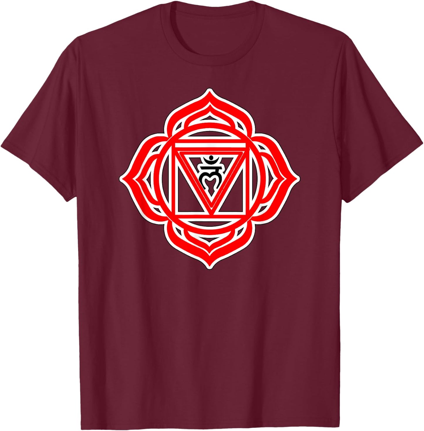 Yoga Muladhara Root Basic Truth Red Chakra T-Shirt - T-Shirt | Maroon