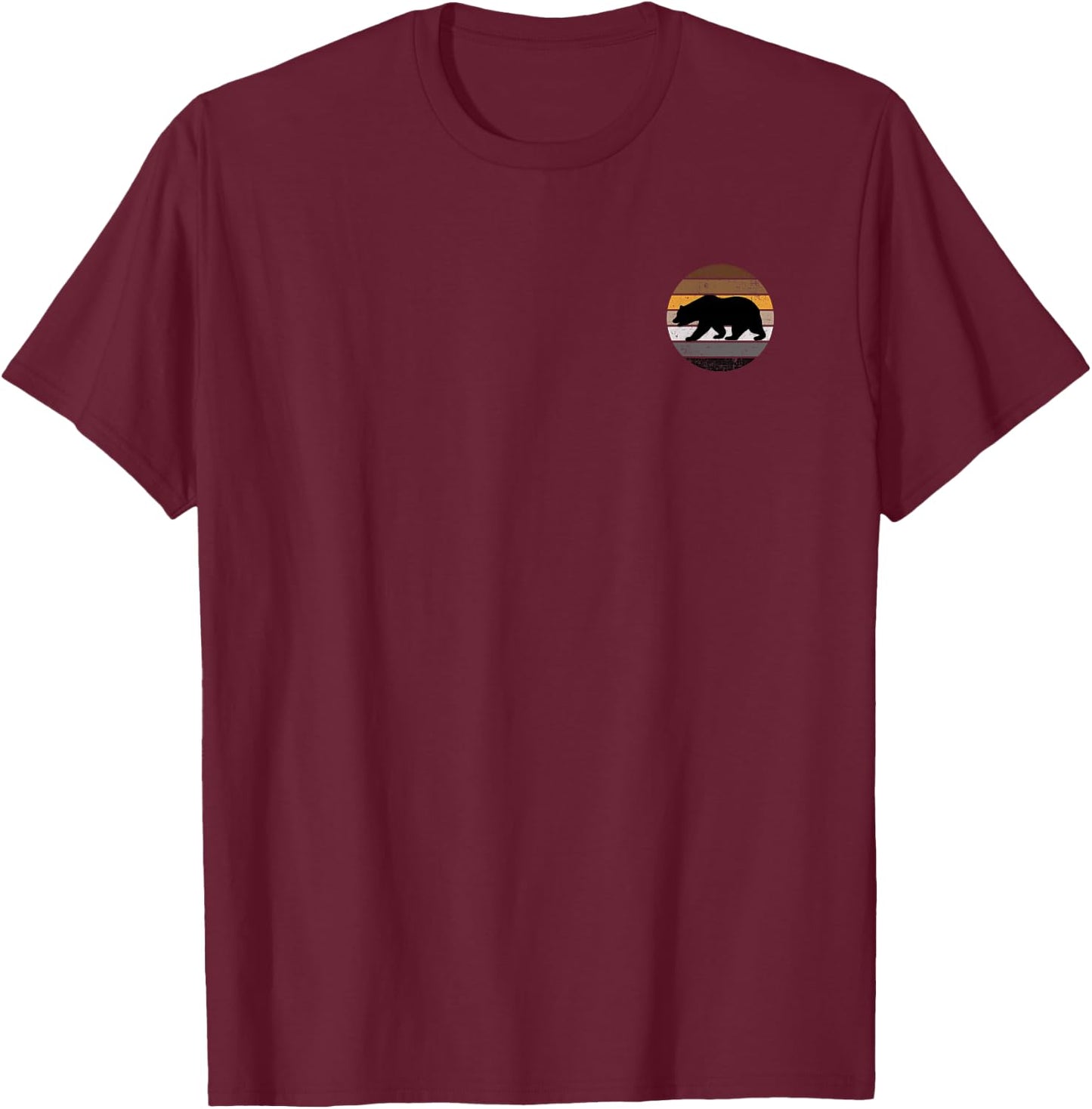 Gay Bear Pride Distressed Men Pocket T-Shirt - T-Shirt | Maroon