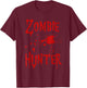 Zombie Hunter Halloween Costume Blood Splatter T-Shirt - T-Shirt | Maroon