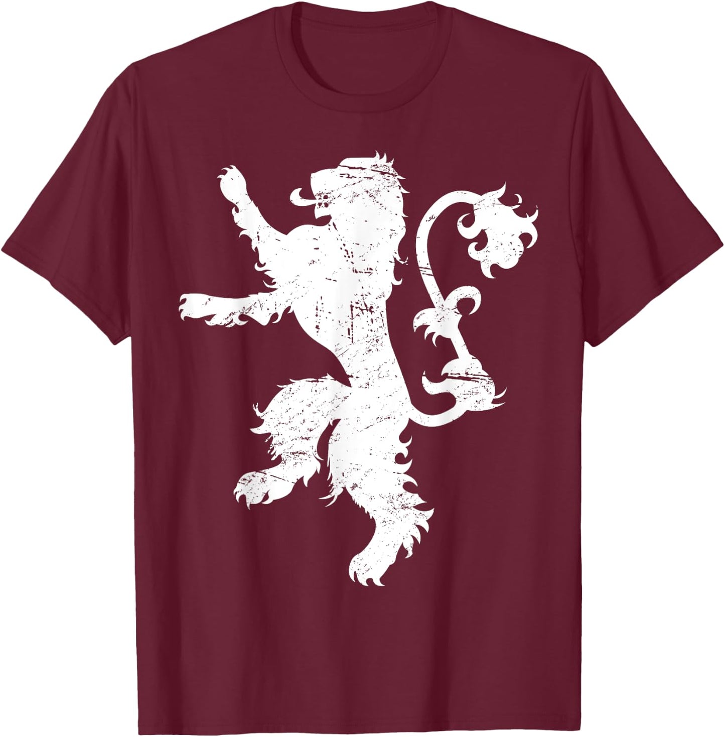 Distressed Lion Renaissance Festival T-Shirt - T-Shirt | Maroon