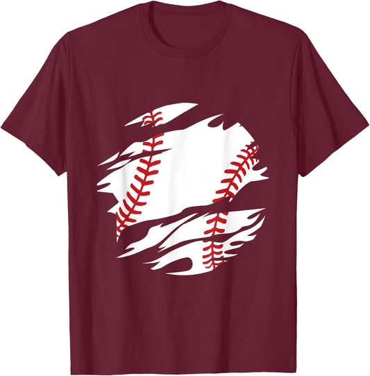 Baseball Life Baseball Player Fan T-Shirt - T-Shirt | Maroon