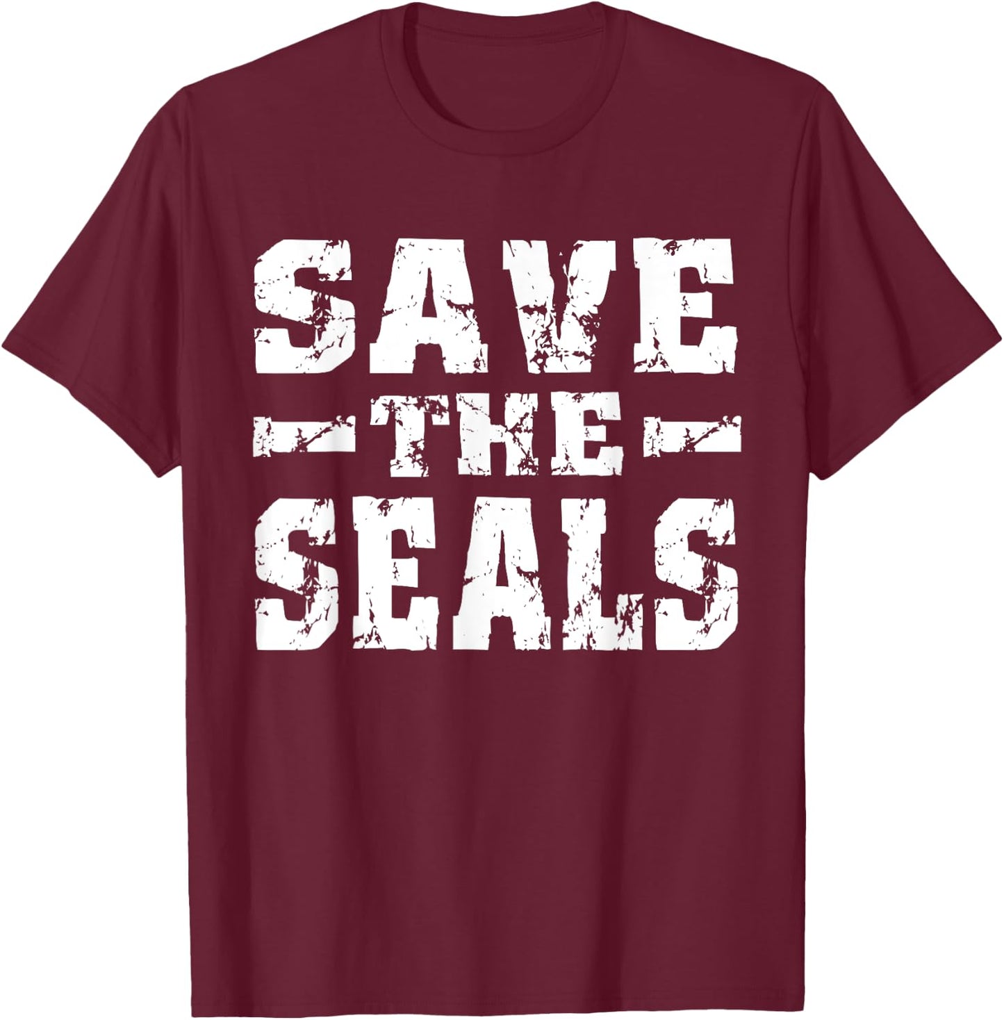 Save The Seals Shirt Awareness Safety for Seal T-Shirt - T-Shirt | Maroon
