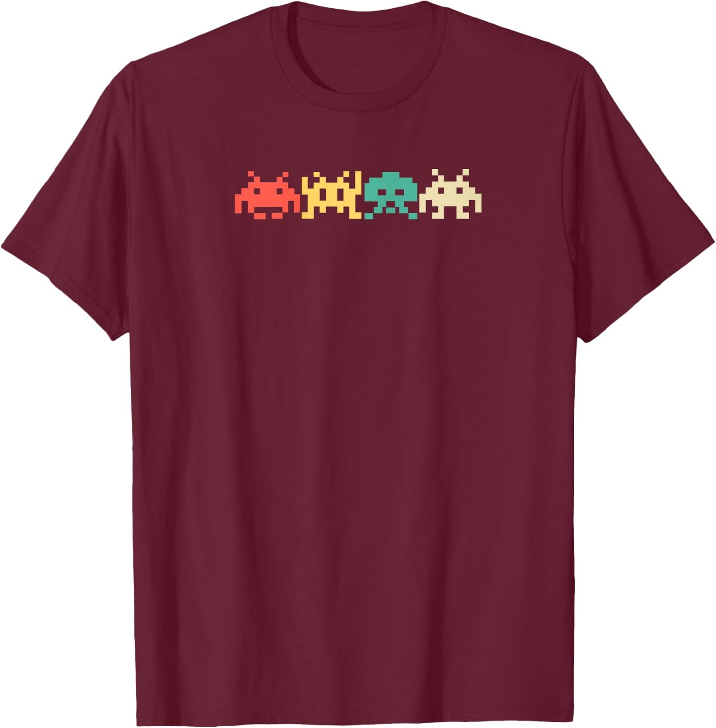 80s Video Game Vintage Retro Arcade Raglan Baseball T-Shirt - T-Shirt | Maroon