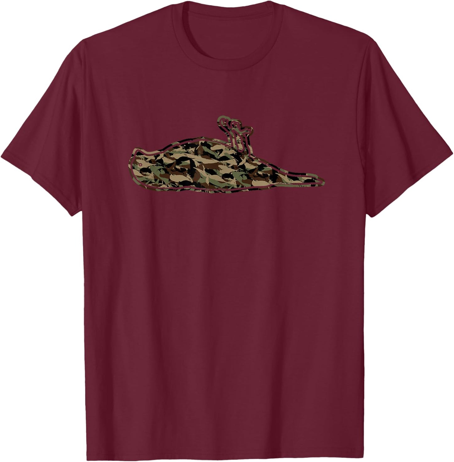 ATTICUS Camo Bird T Shirt (Original Camo Print) T-Shirt - T-Shirt | Maroon