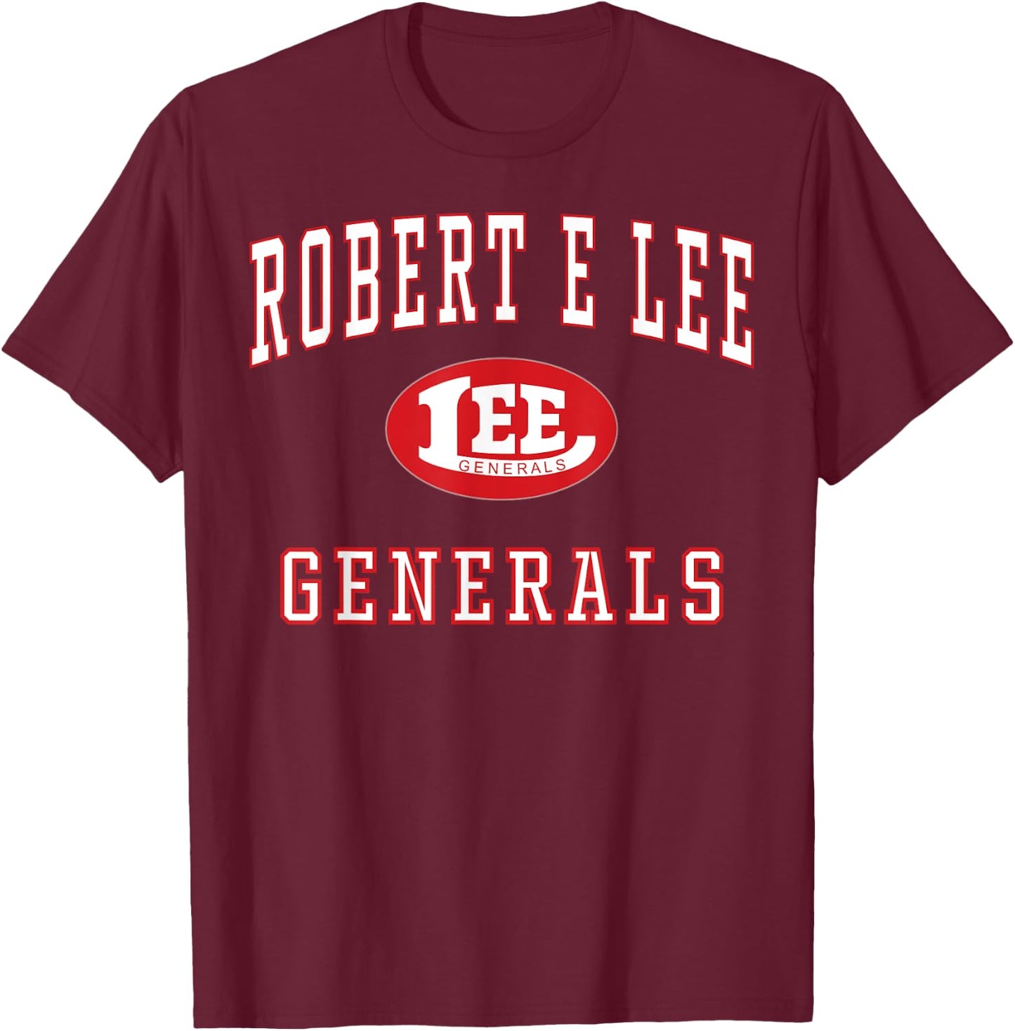 Robert E Lee High School Generals C1 T-Shirt - T-Shirt | Maroon