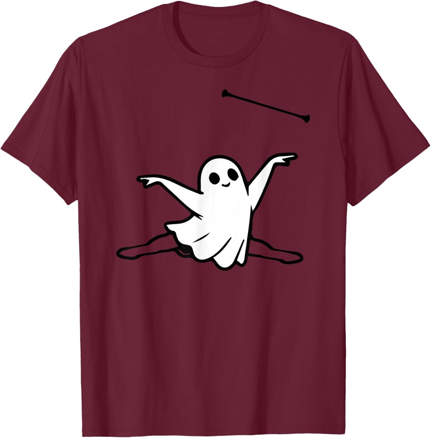 ghost Baton Twirler halloween T-Shirt - T-Shirt | Maroon