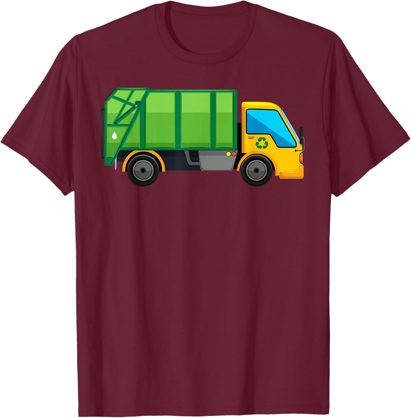 Recycling Trash Truck Garbage Truck T-Shirt - T-Shirt | Maroon