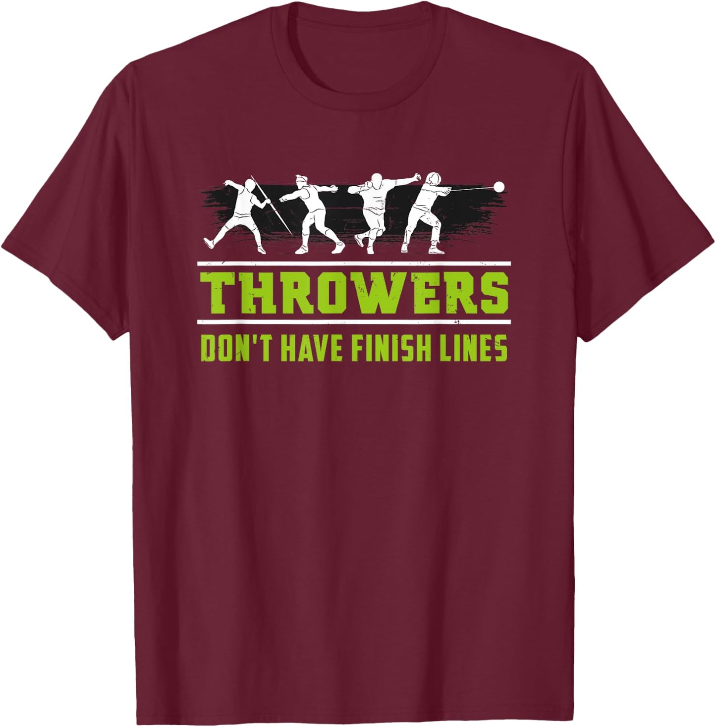 Track and Field Throwing shot put outfit - Finish Line T-Shirt - T-Shirt | Maroon