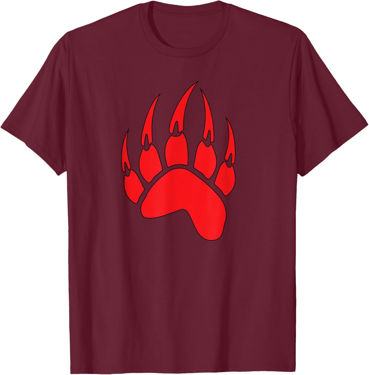 Bear Paw Native American Spirit Animal Totem T-Shirt - T-Shirt | Maroon