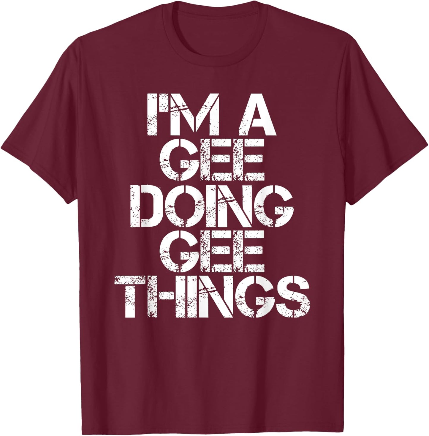 GEE Funny Surname Family Tree Birthday Reunion Gift T-Shirt - T-Shirt | Maroon