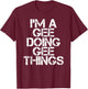 GEE Funny Surname Family Tree Birthday Reunion Gift T-Shirt - T-Shirt | Maroon