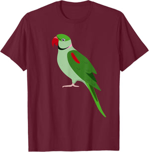 Alexandrine Parakeet Parrot Bird Men Women Boys Or Girls T-Shirt - T-Shirt | Maroon