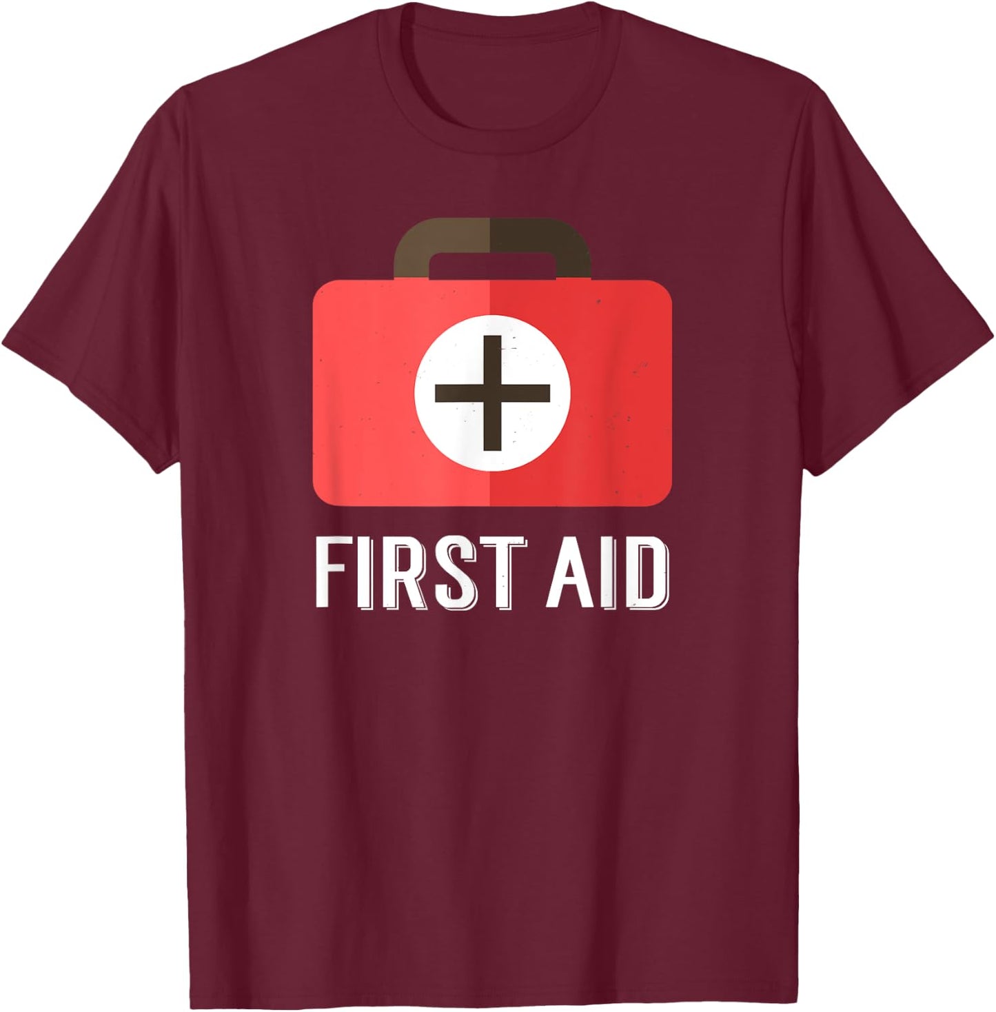 Red First Aid kit | Great Cross Emergency Lifeguard Staff T-Shirt - T-Shirt | Maroon