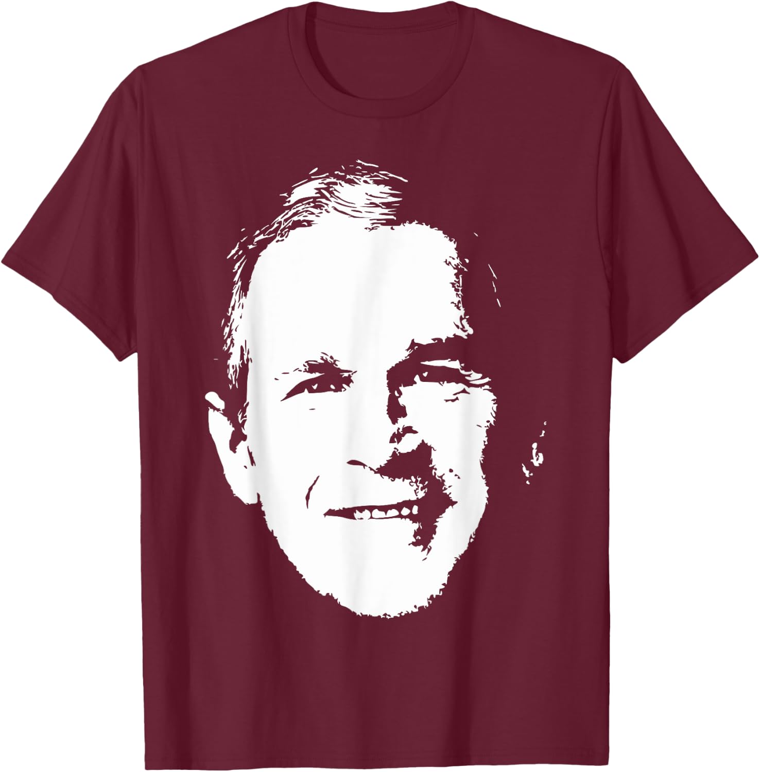 George W. Bush Minimalistic Pop Art T-Shirt - T-Shirt | Maroon