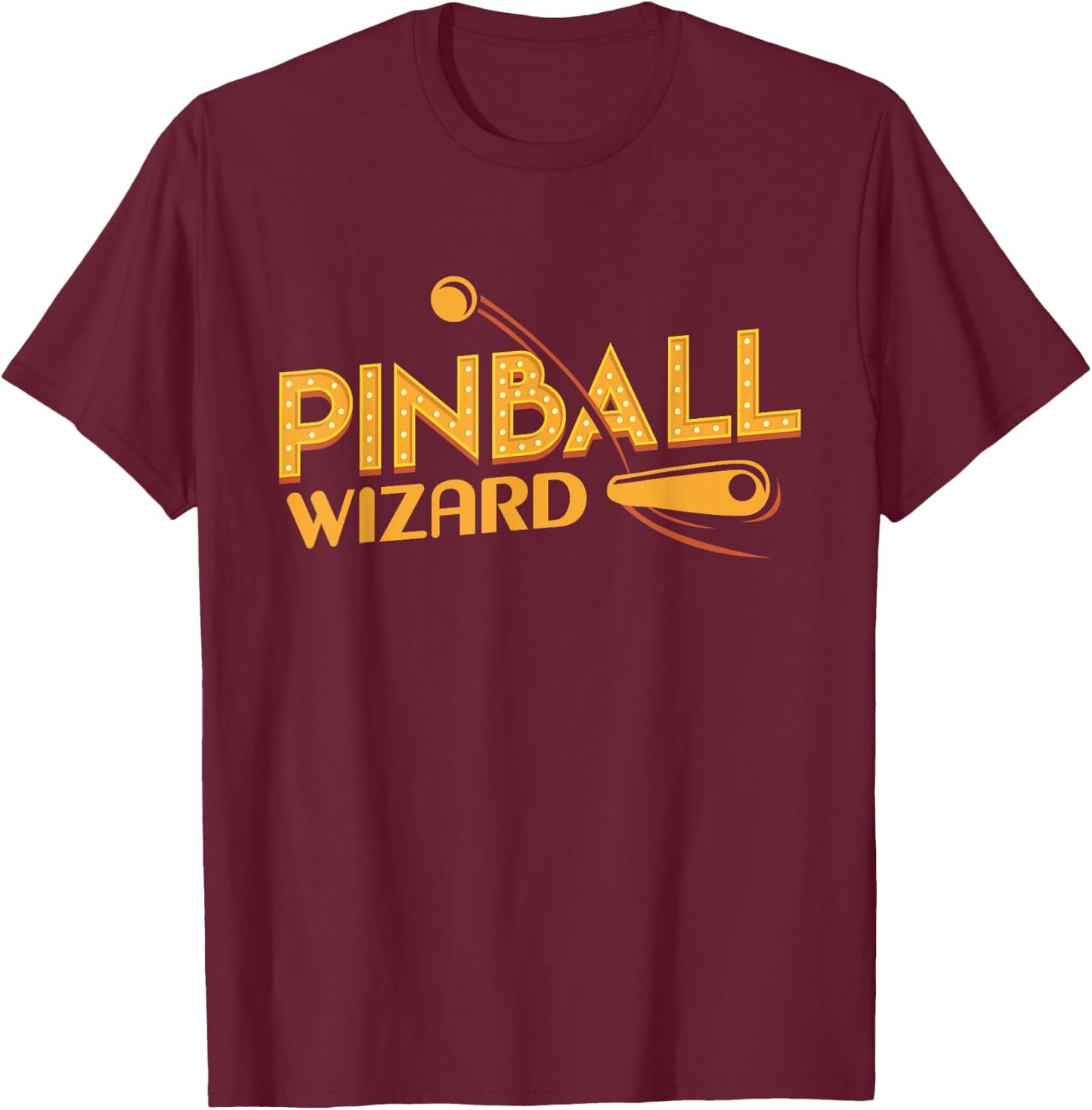 Pinball Wizard Arcade T Shirt T-Shirt - T-Shirt | Maroon