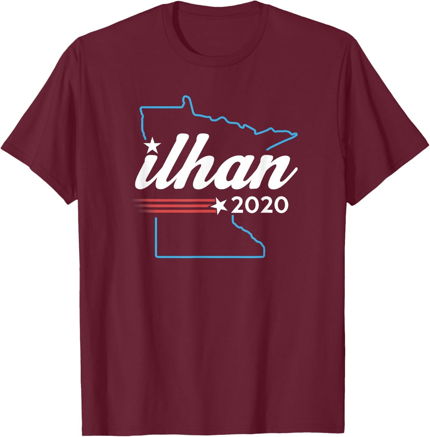Ilhan Omar 2020 for Minnesota MN 5 T-Shirt - T-Shirt | Maroon