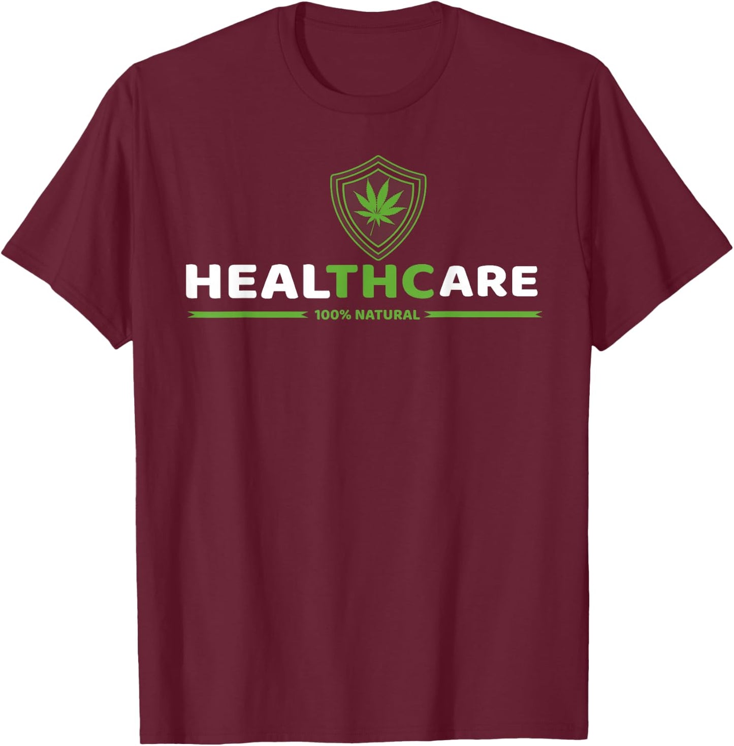 THC Healthcare Cannabis Medical Marijuana T-Shirt - T-Shirt | Maroon
