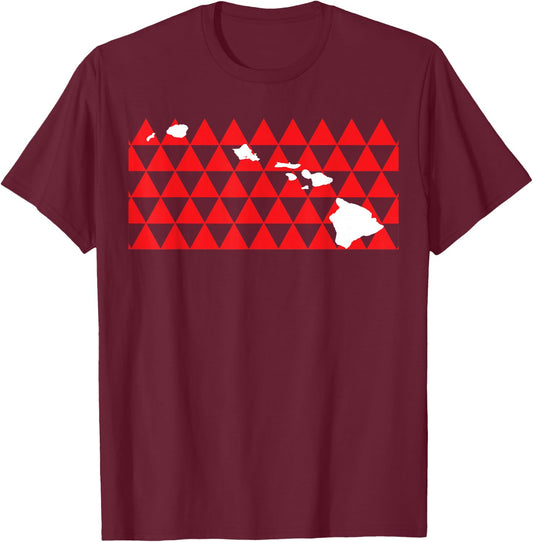 Hawaiian Islands Tribal Shark T Shirt, Hi Hawaii Shirt T-Shirt - T-Shirt | Maroon