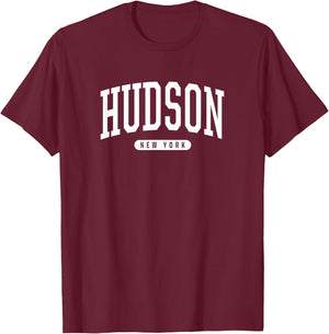 Hudson New York T Shirt Hudson Gifts NY USA. T-Shirt - T-Shirt | Maroon