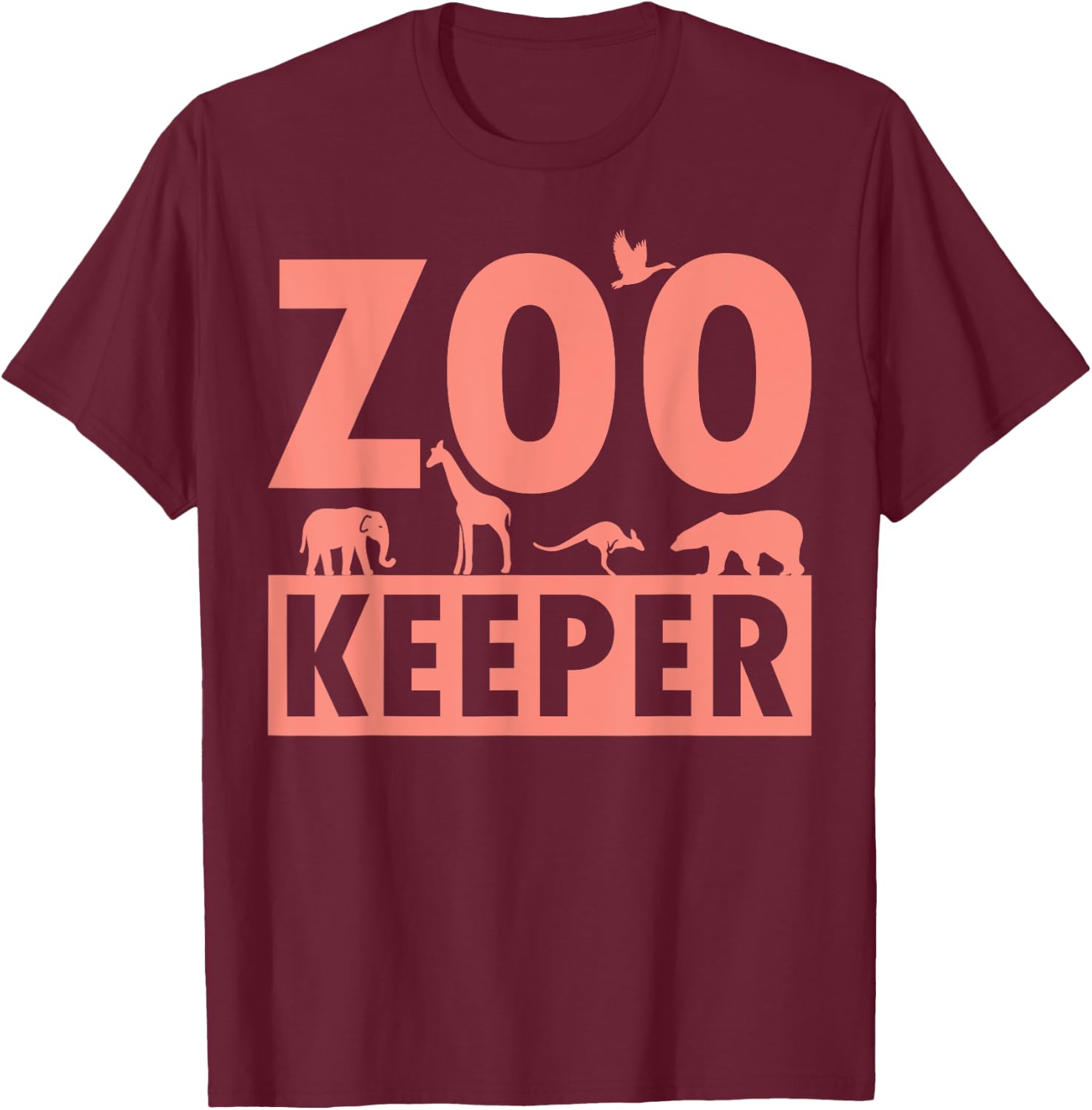 Zoo Keeper for Zoo Workers, Animal Lovers, Staff T-Shirt - T-Shirt | Maroon