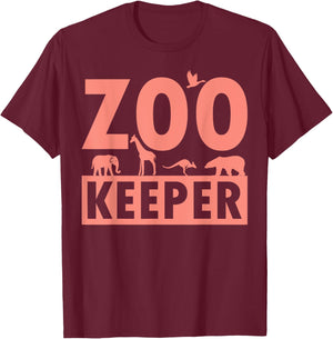 Zoo Keeper for Zoo Workers, Animal Lovers, Staff T-Shirt - T-Shirt | Maroon