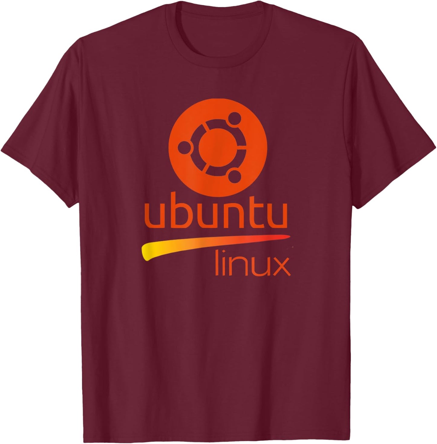 Ubuntu Linux lover with tagline and Logo Open Source Os T-Shirt - T-Shirt | Maroon