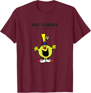 Mr. Men Mr. Funny T-Shirt - T-Shirt | Maroon