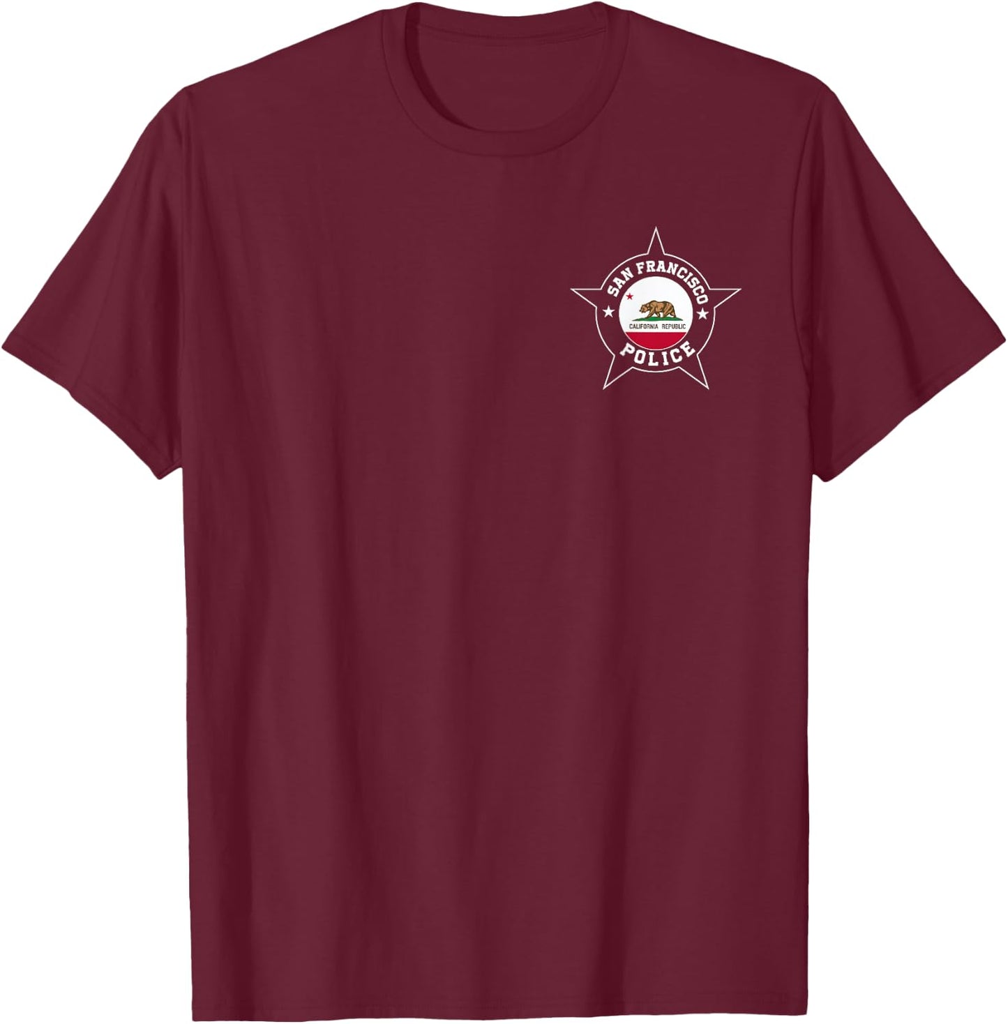 San Francisco Police T Shirt - SFPD T-Shirt - T-Shirt | Maroon