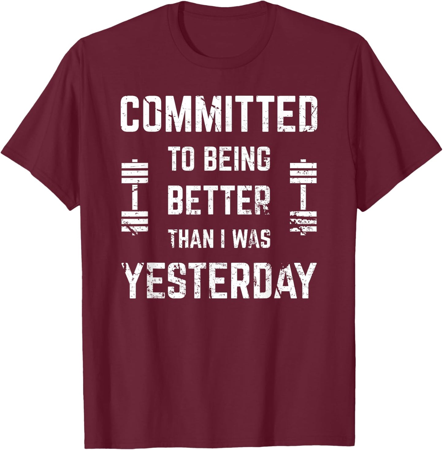Fitness Motivation & Women With Saying Gym Workout T-Shirt - T-Shirt | Maroon