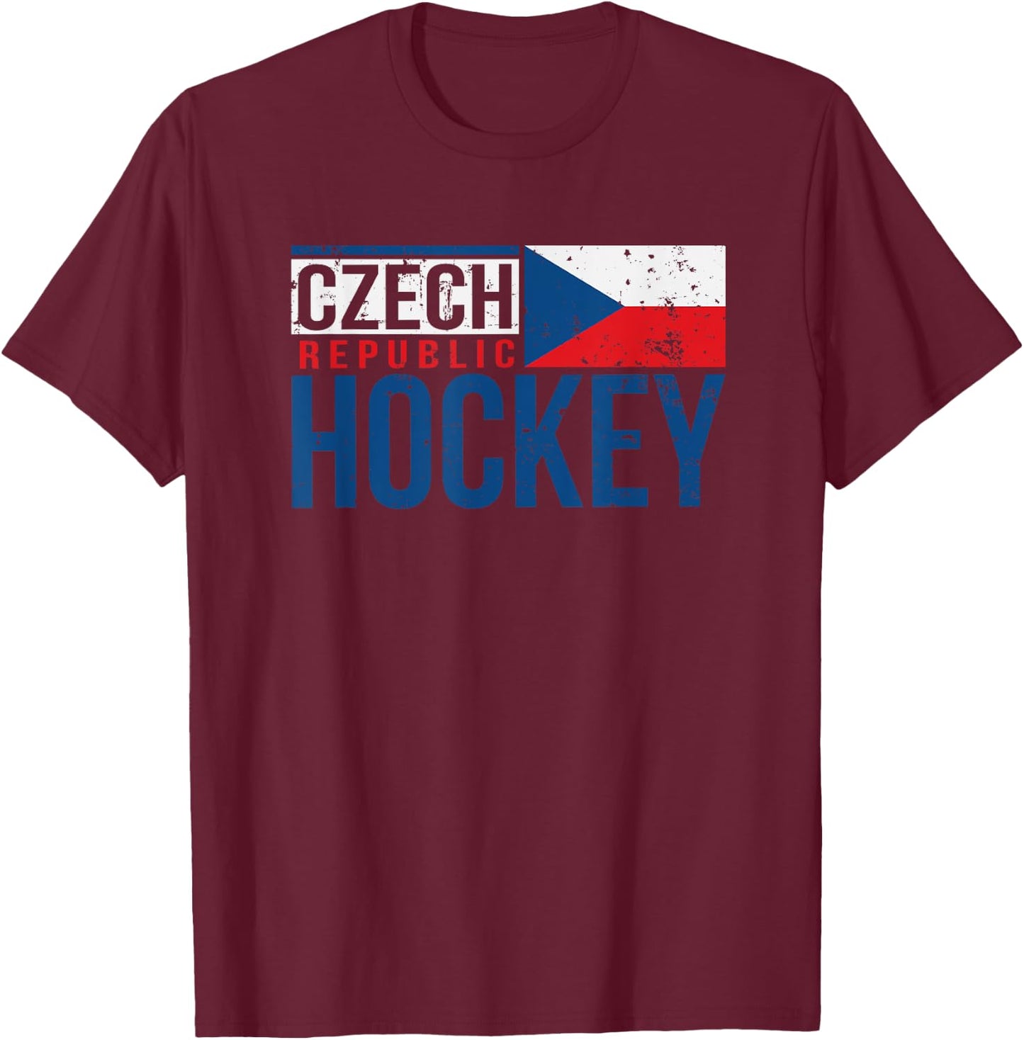 Czech Republic Czechia Hockey International Ice Supporter T-Shirt - T-Shirt | Maroon