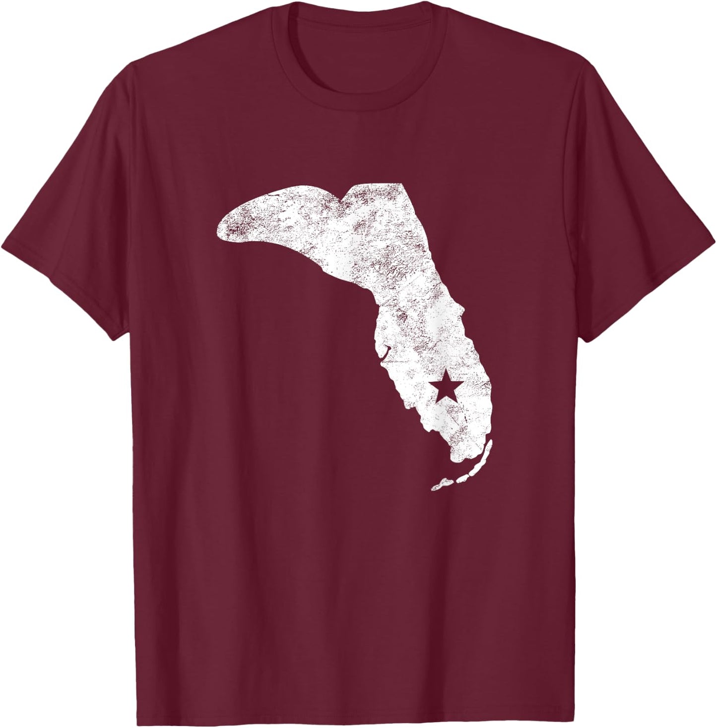 Florida Cowboy Boot Ranch Cowgirl Rodeo Gift Floridian T-Shirt - T-Shirt | Maroon