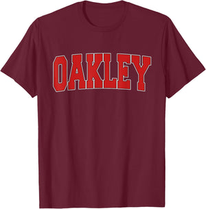OAKLEY CA CALIFORNIA Varsity Style USA Vintage Sports T-Shirt - T-Shirt | Maroon