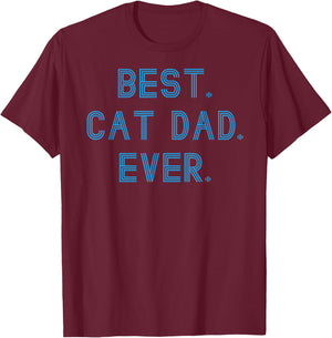 Men's Cat Dad Gift T-Shirt - T-Shirt | Maroon