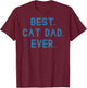 Men's Cat Dad Gift T-Shirt - T-Shirt | Maroon