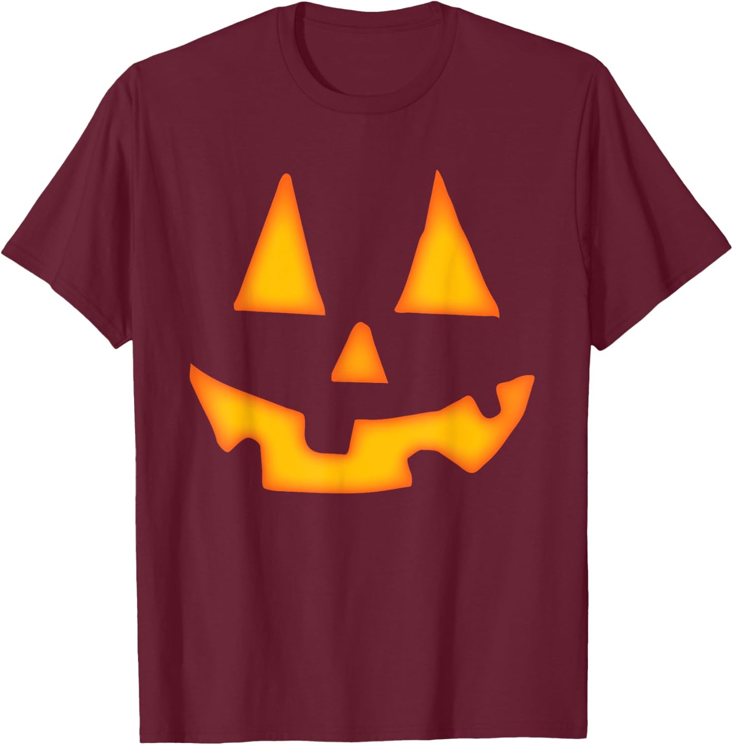 Pumpkin Halloween Women Jack O Lantern Face T-Shirt - T-Shirt | Maroon