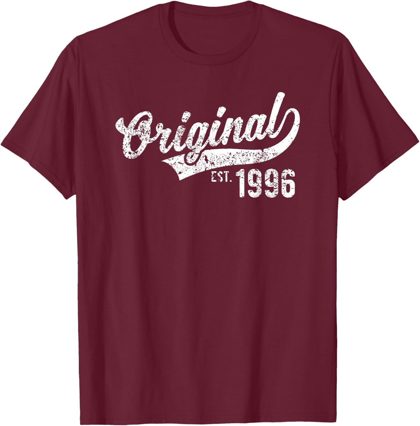 Original Est. 1996 Vintage Birthday Gift T-Shirt - T-Shirt | Maroon