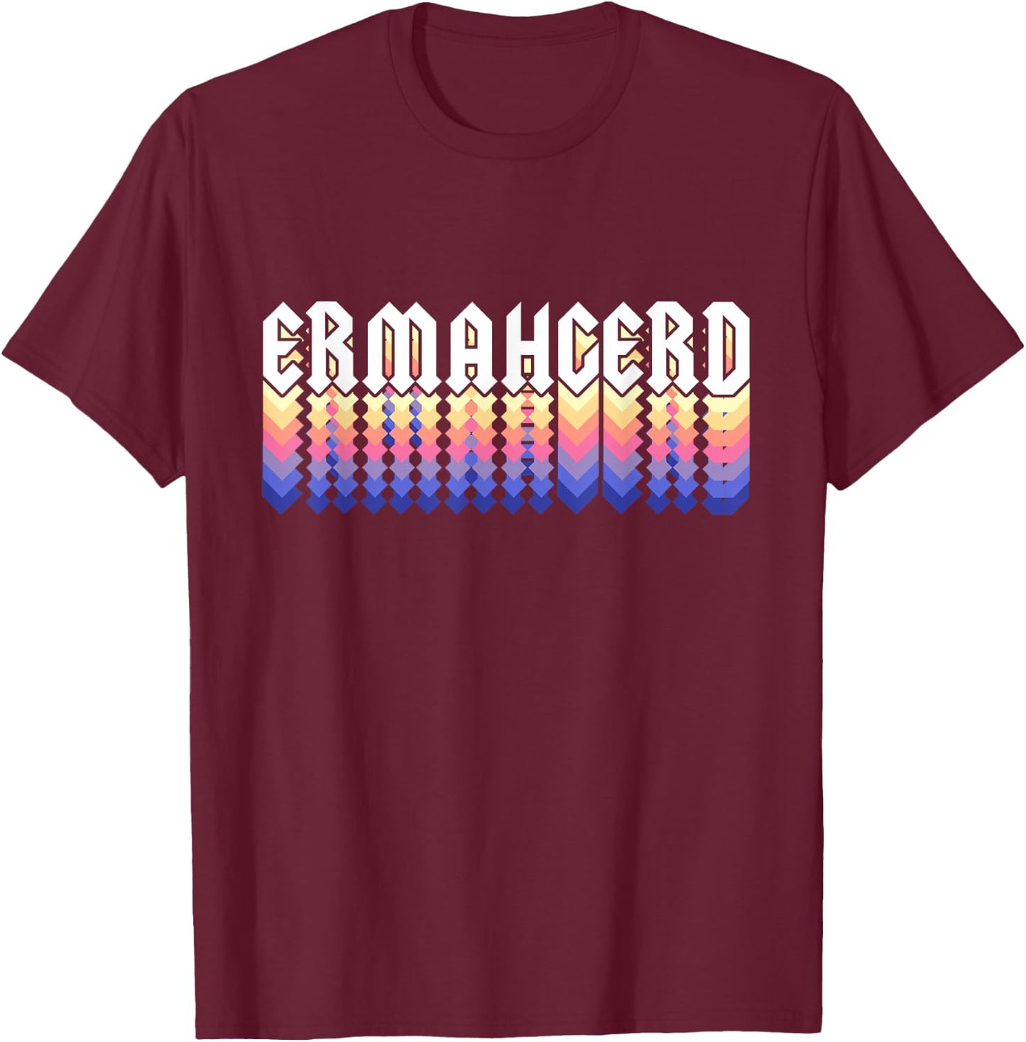 Ermahgerd - Oh My God Meme T-Shirt - T-Shirt | Maroon
