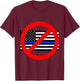 Circle Sky Anti Police State , Men's Black Cotton Blend Short Sleeve Classic Fit , Small T-Shirt - T-Shirt | Maroon