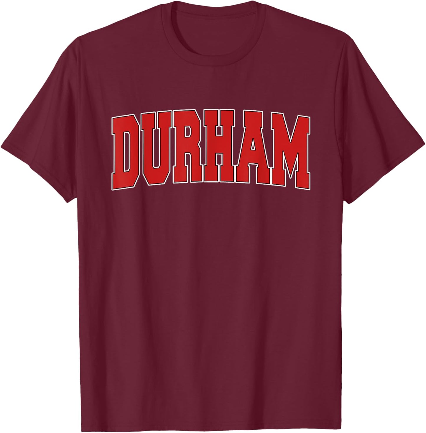 DURHAM UNITED KINGDOM Varsity Style Vintage Retro UK Sports T-Shirt - T-Shirt | Maroon