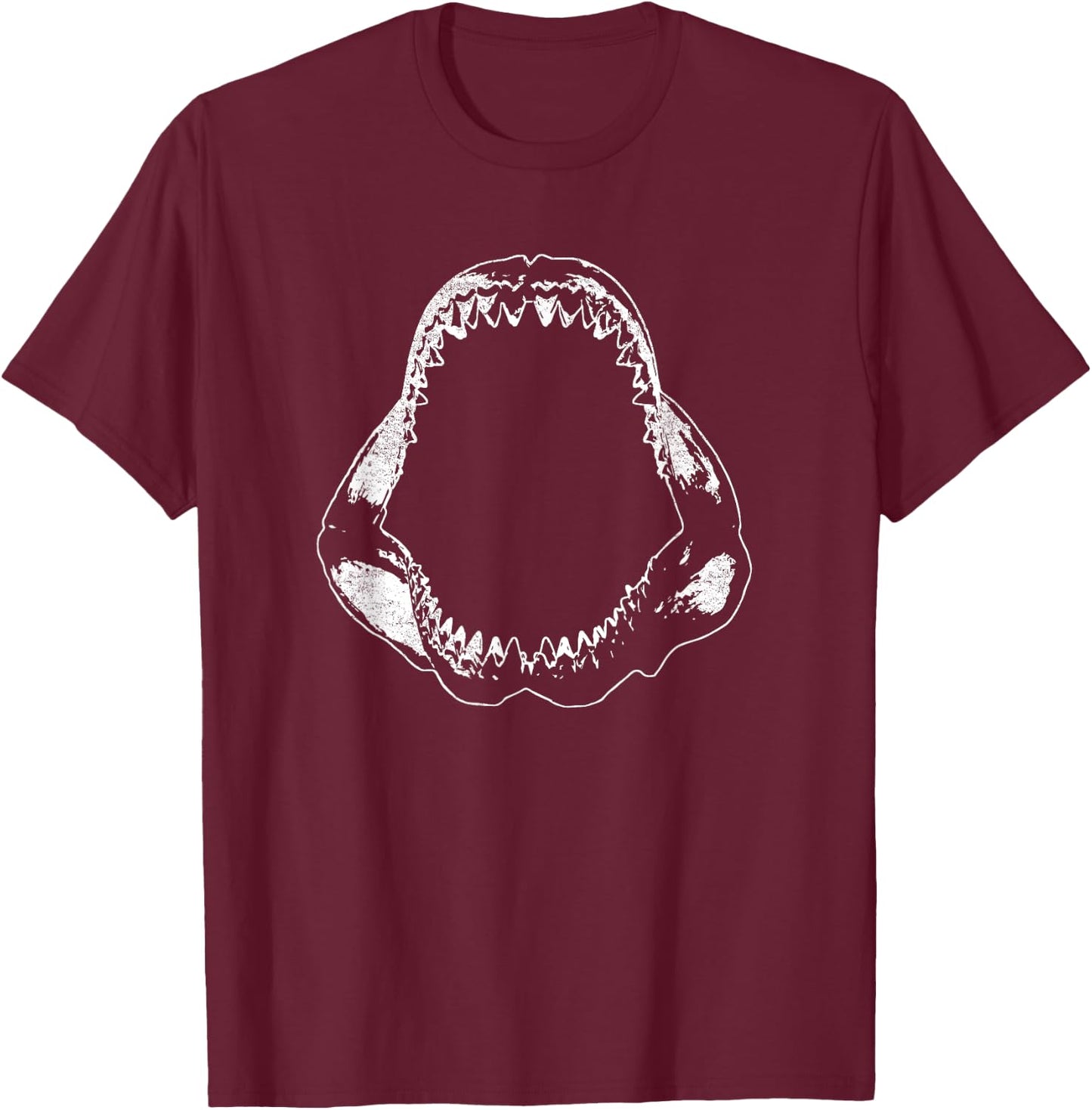 MEGALODON JAW Funny Shark Teeth Collector T-Shirt - T-Shirt | Maroon