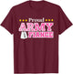 Proud Army Fiance USA Military Fiance T-Shirt - T-Shirt | Maroon