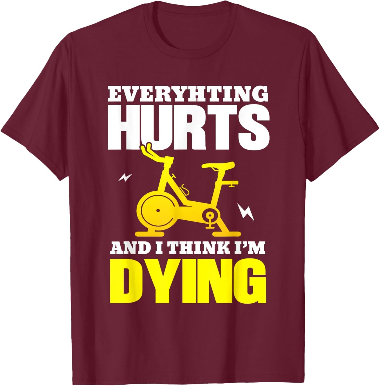 Indoor Spinning Funny Spin Class T-Shirt - T-Shirt | Maroon