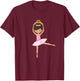 Cute Unique & Modern Ballet & Ballerina & Gift T-Shirt - T-Shirt | Maroon